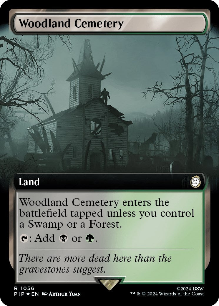 Image for Woodland Cemetery (Extended Art) (Surge Foil) (1056) - Magic: The Gathering
