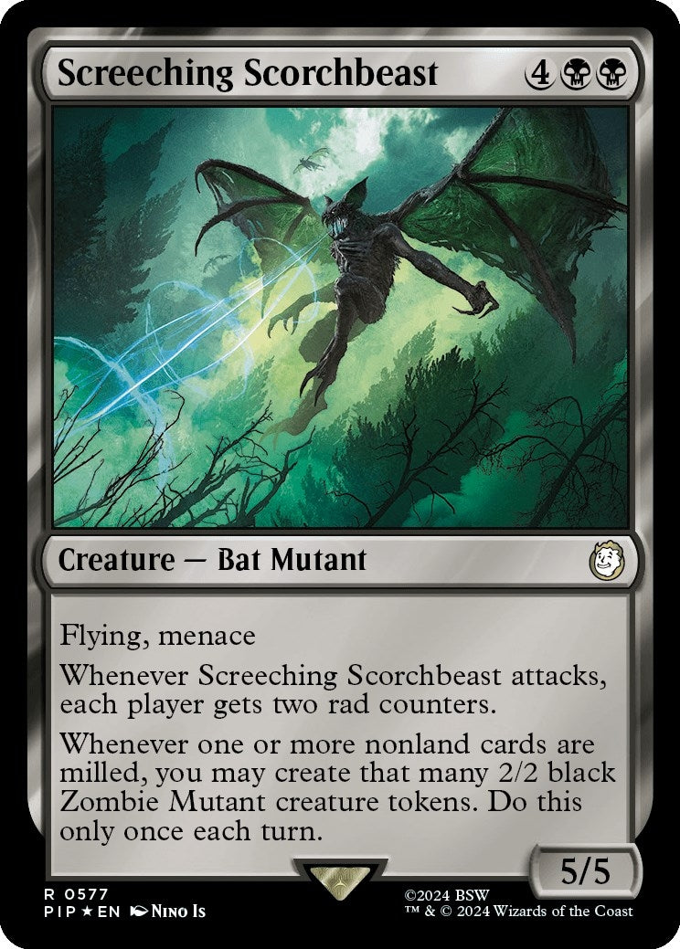 Image for Screeching Scorchbeast (Surge Foil) (577) - Magic: The Gathering