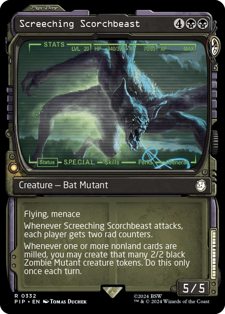 Image for Screeching Scorchbeast (Showcase) (332) - Magic: The Gathering