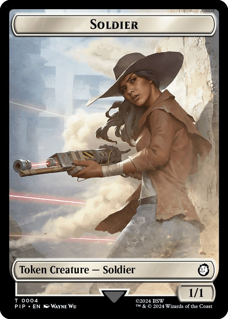 Image for Soldier (0004) // Human Soldier Double-Sided Token (4 // 3) - Magic: The Gathering