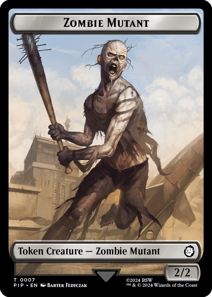Image for Zombie Mutant // Copy Double-Sided Token (7 // 1) - Magic: The Gathering