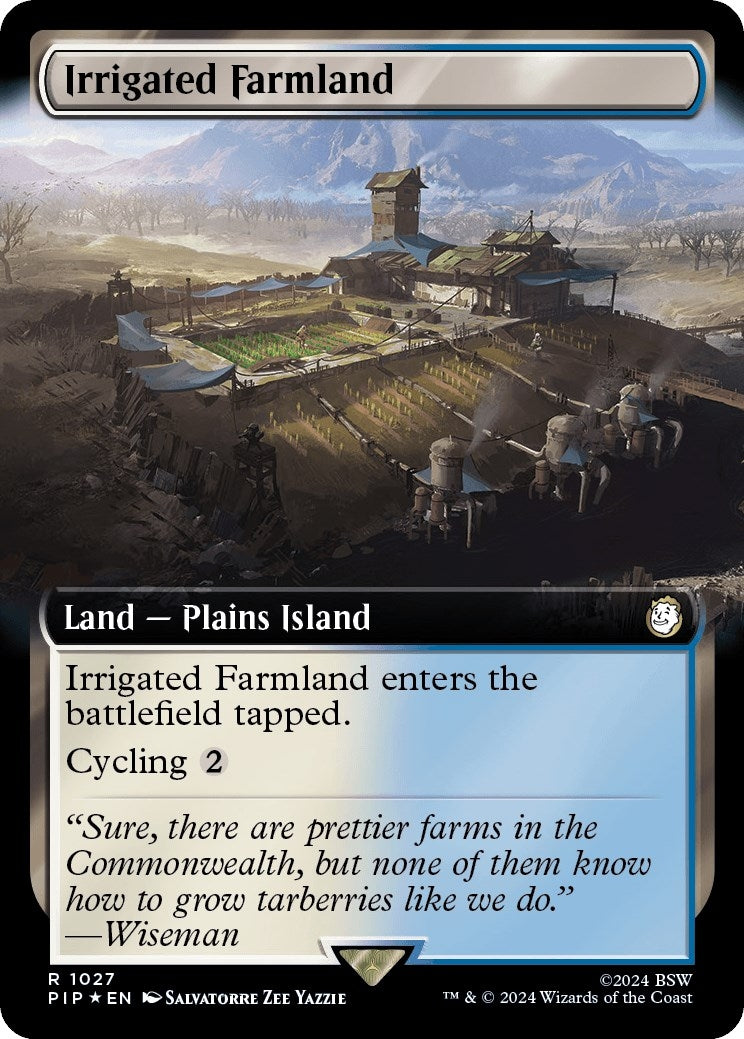 Image for Irrigated Farmland (Extended Art) (Surge Foil) (1027) - Magic: The Gathering
