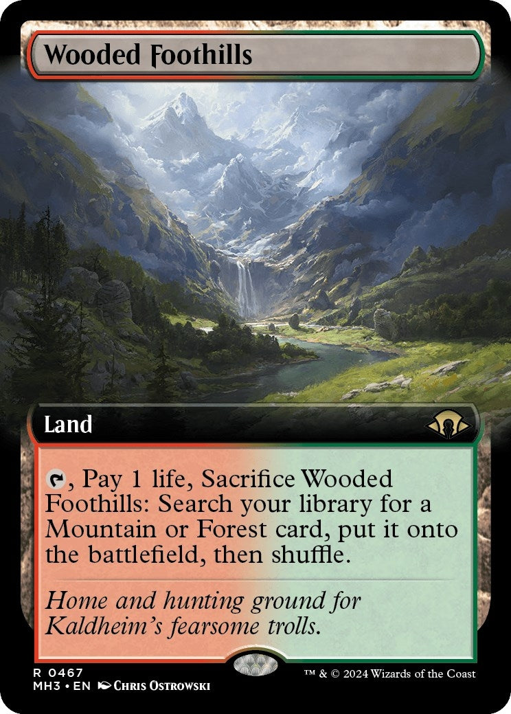 Image for Wooded Foothills (Extended Art) (467) - Magic: The Gathering
