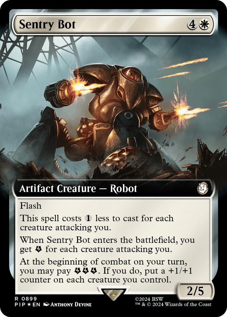 Image for Sentry Bot (Extended Art) (Surge Foil) (899) - Magic: The Gathering