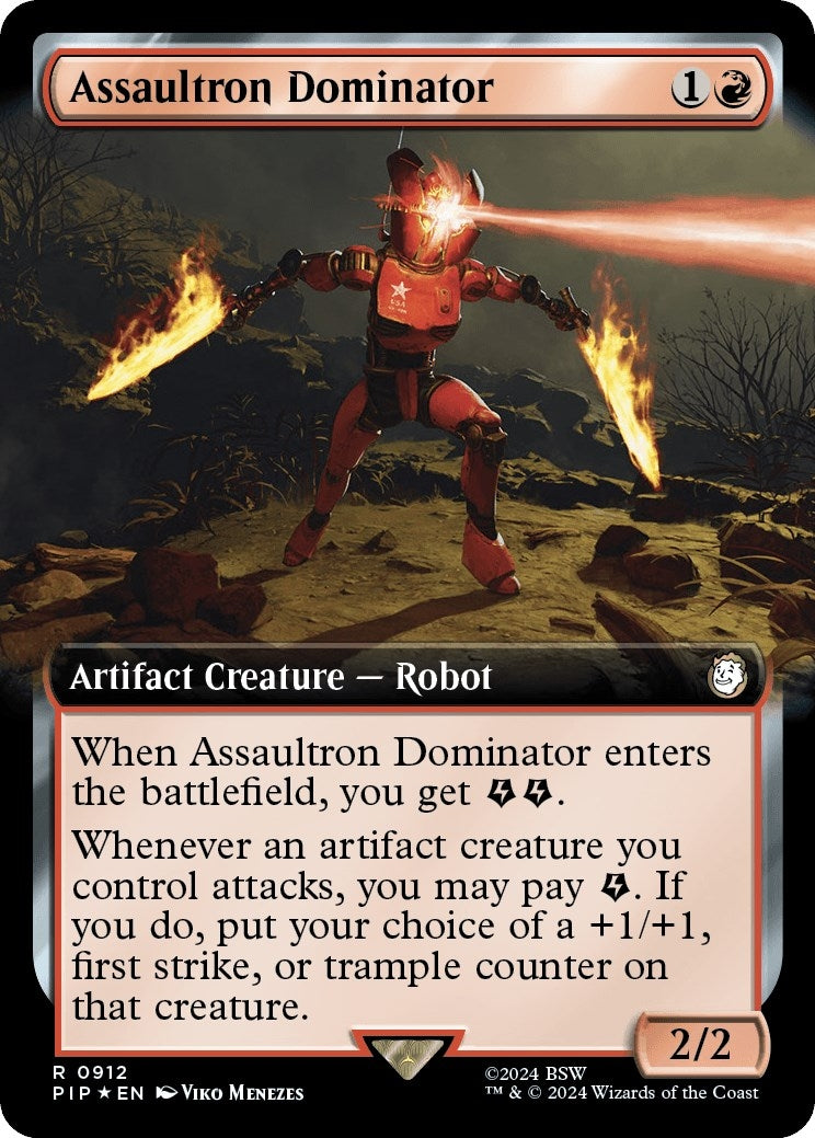 Image for Assaultron Dominator (Extended Art) (Surge Foil) (912) - Magic: The Gathering