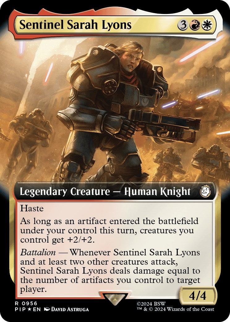 Image for Sentinel Sarah Lyons (Extended Art) (Surge Foil) (956) - Magic: The Gathering