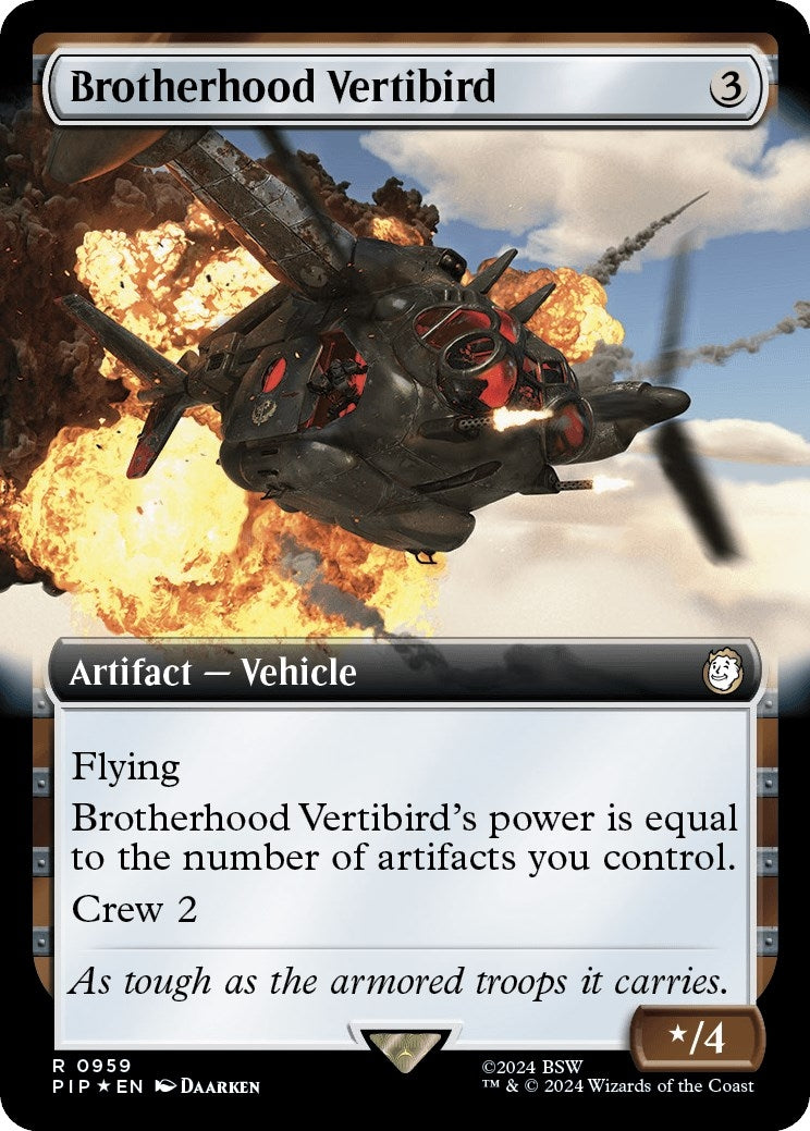 Image for Brotherhood Vertibird (Extended Art) (Surge Foil) (959) - Magic: The Gathering
