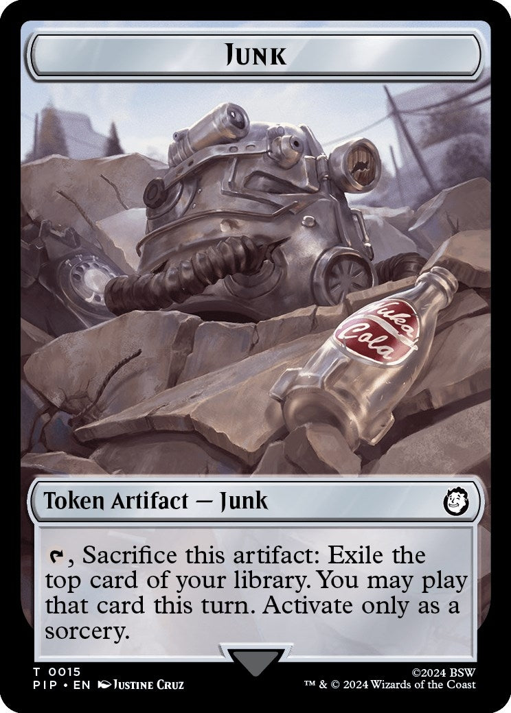 Image for Junk // Clue Double-Sided Token (15 // 11) - Magic: The Gathering