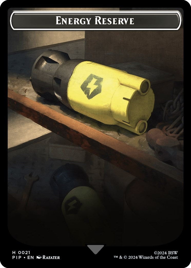 Image for Energy Reserve // Wasteland Survival Guide Double-Sided Token (21 // 20) - Magic: The Gathering