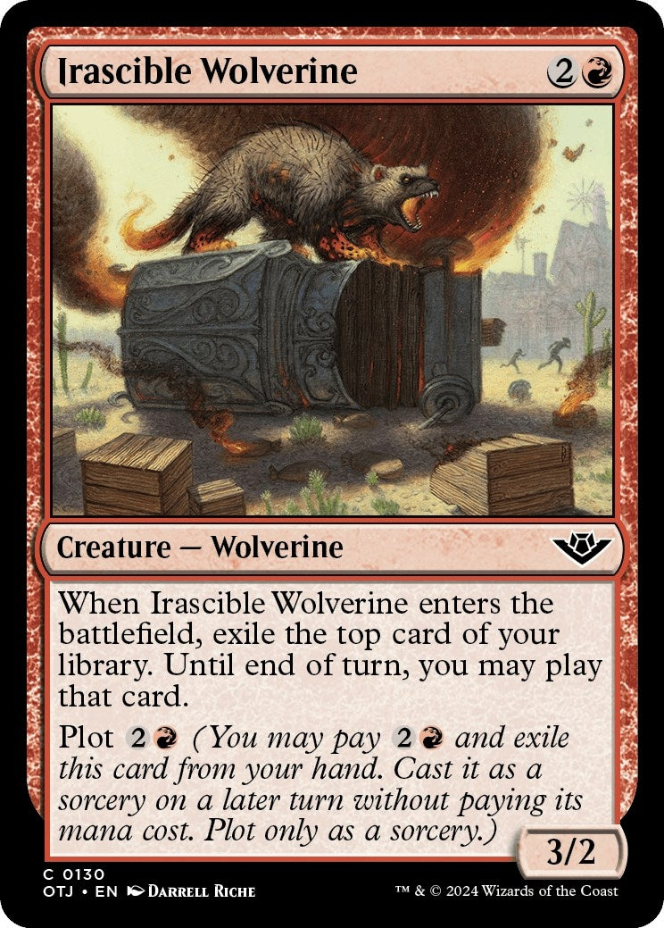 Image for Irascible Wolverine (130) - Magic: The Gathering