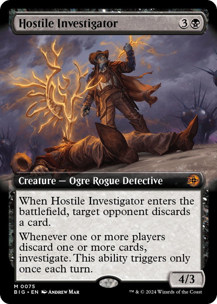 Image for Hostile Investigator (Extended Art) (75) - Magic: The Gathering