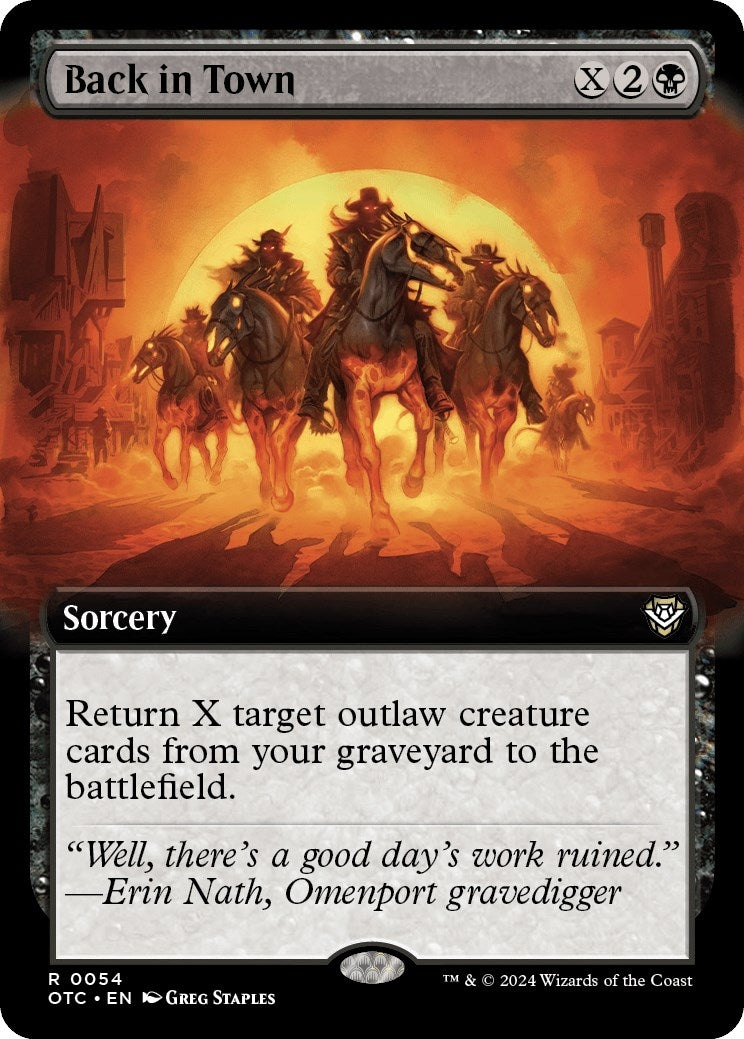 Image for Back in Town (Extended Art) (54) - Magic: The Gathering