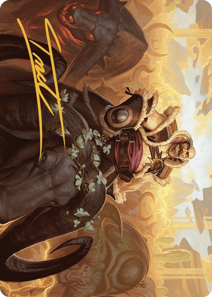 Image for Bruse Tarl, Roving Rancher Art Card (Gold-Stamped Signature) (20) (ASOTJ) - Magic: The Gathering