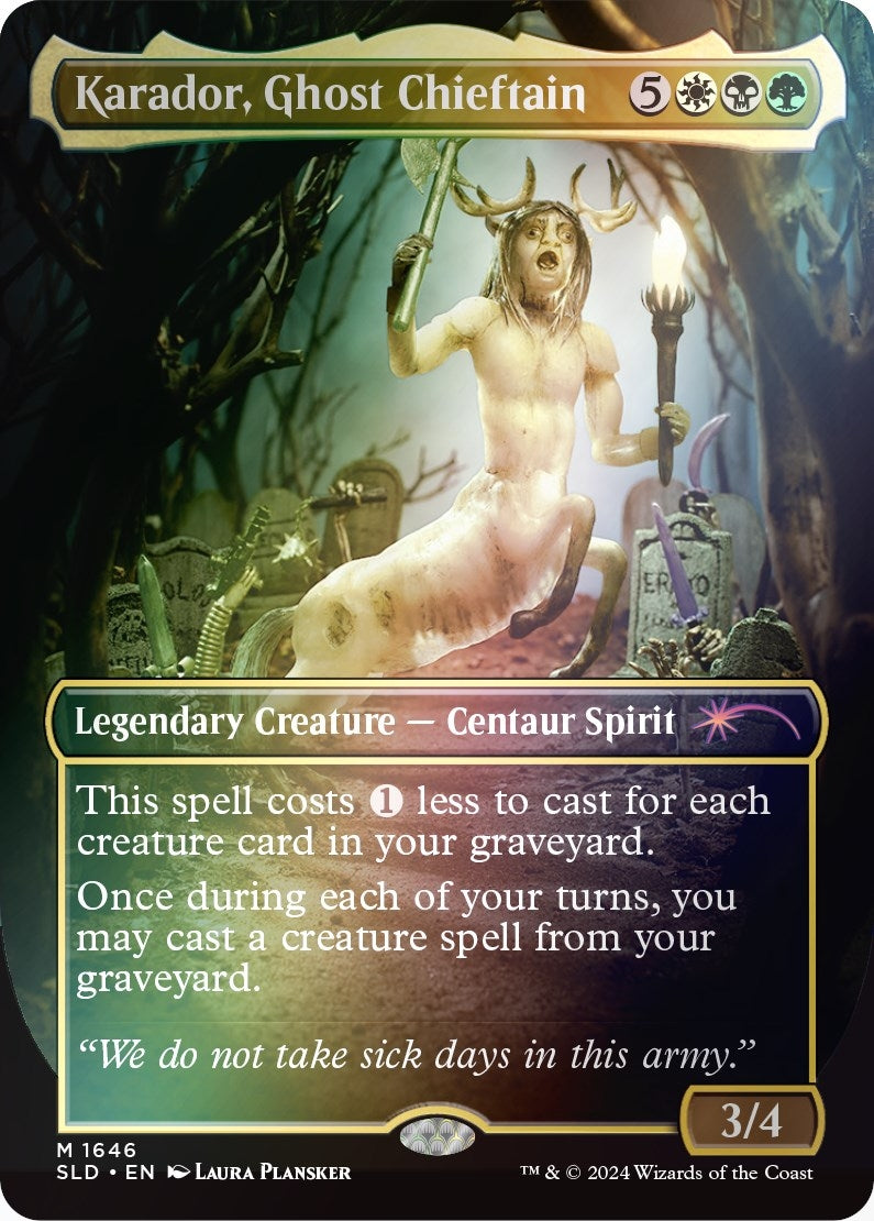 Image for Karador, Ghost Chieftain (Rainbow Foil) (1646) - Magic: The Gathering