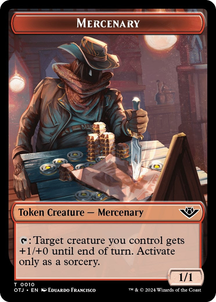 Image for Mercenary // Human Warrior Double-Sided Token (10 // 3) - Magic: The Gathering