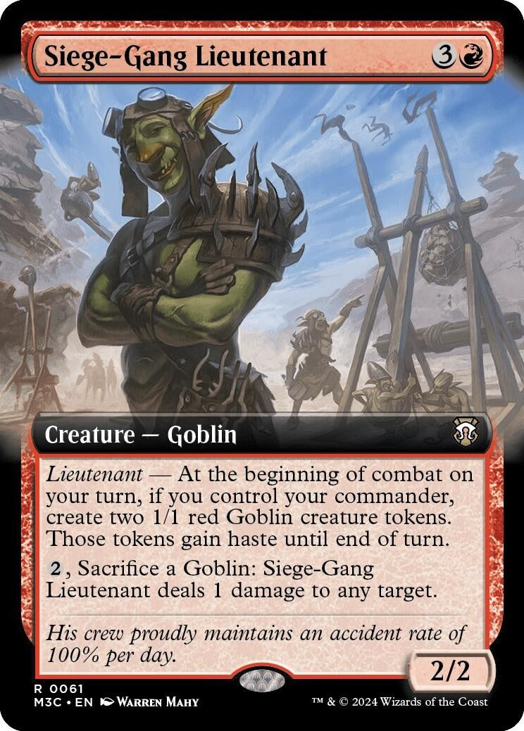 Image for Siege-Gang Lieutenant (Extended Art) (61) - Magic: The Gathering