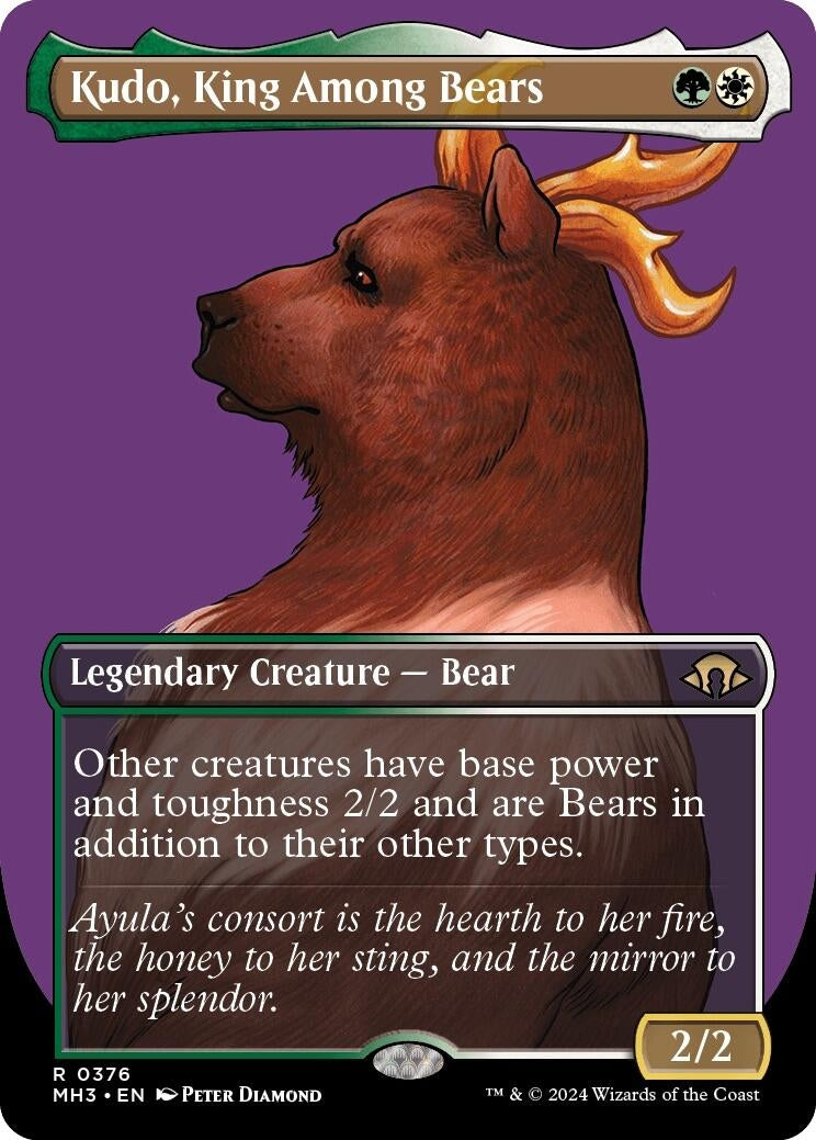 Image for Kudo, King Among Bears (Borderless) (376) - Magic: The Gathering