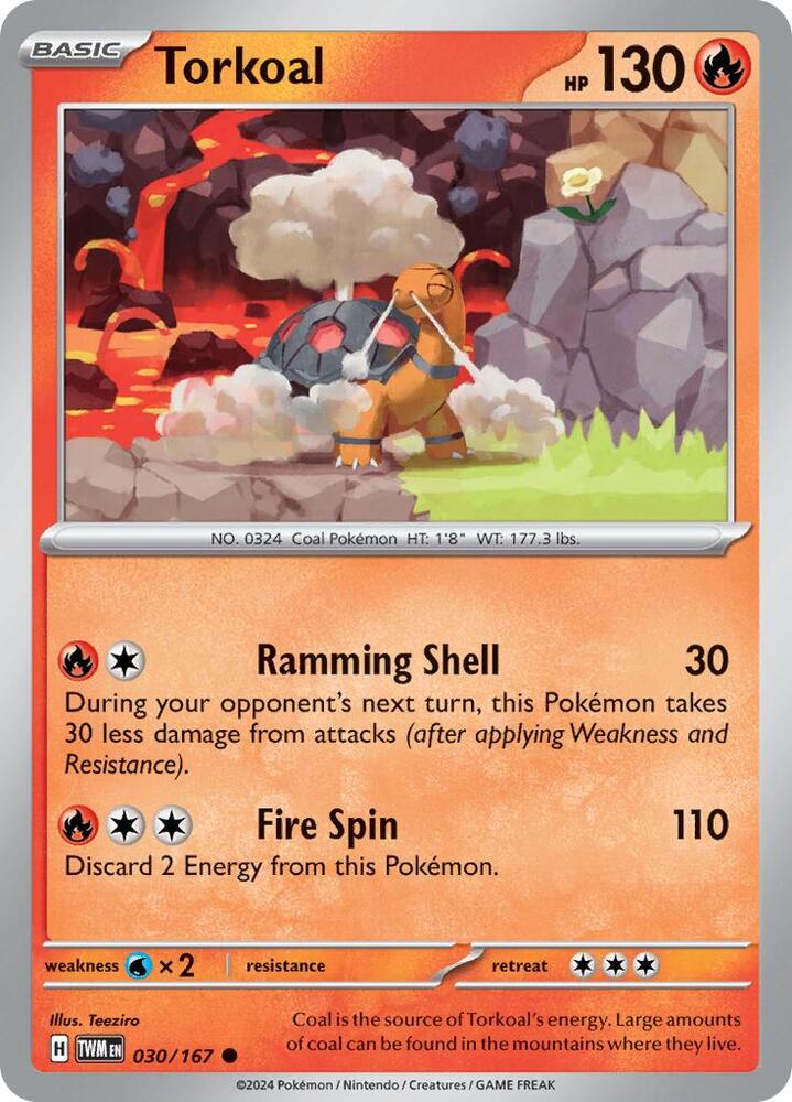 Image for Torkoal (030/167) (TWM) - Pokemon