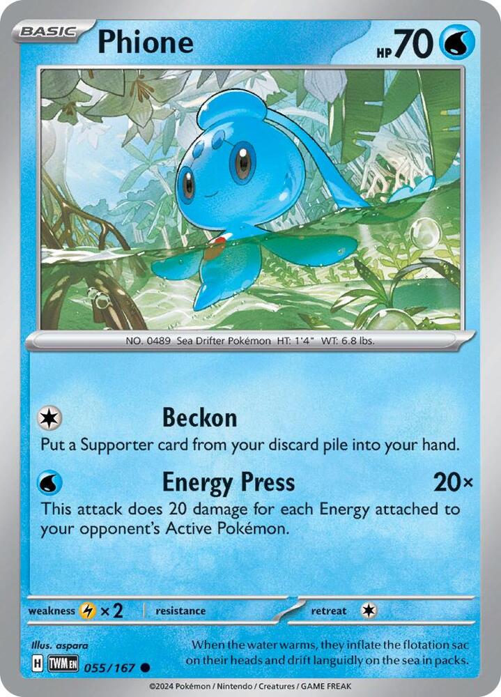 Image for Phione (055/167) (TWM) - Pokemon