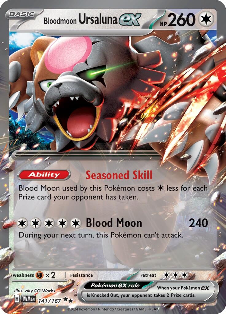 Image for Bloodmoon Ursaluna ex (141/167) (TWM) - Pokemon