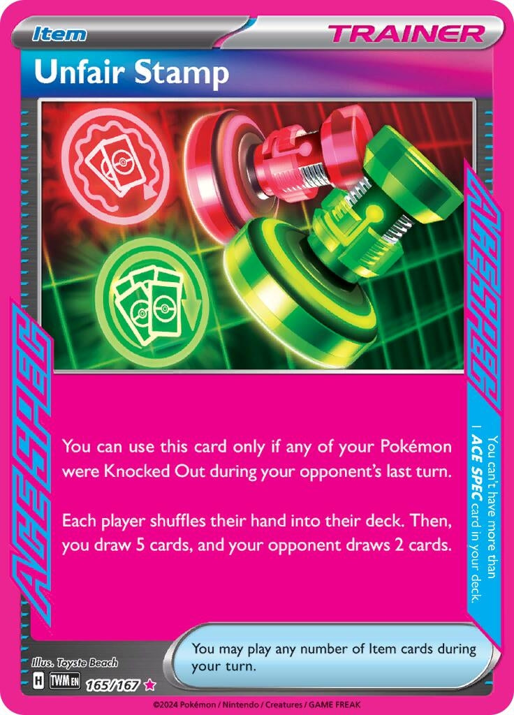 Image for Unfair Stamp (165/167) (TWM) - Pokemon
