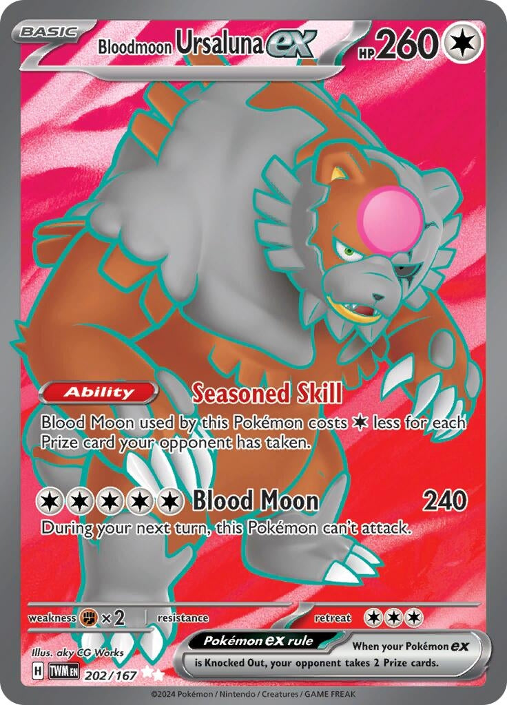 Image for Bloodmoon Ursaluna ex (202/167) (TWM) - Pokemon