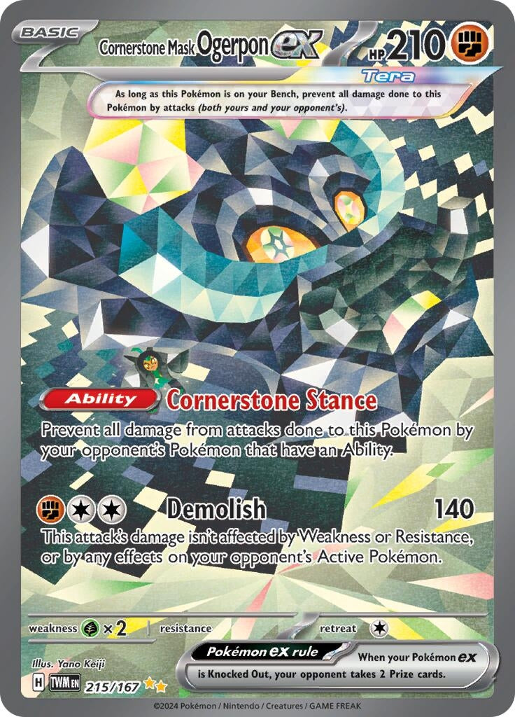 Image for Cornerstone Mask Ogerpon ex (215/167) (TWM) - Pokemon