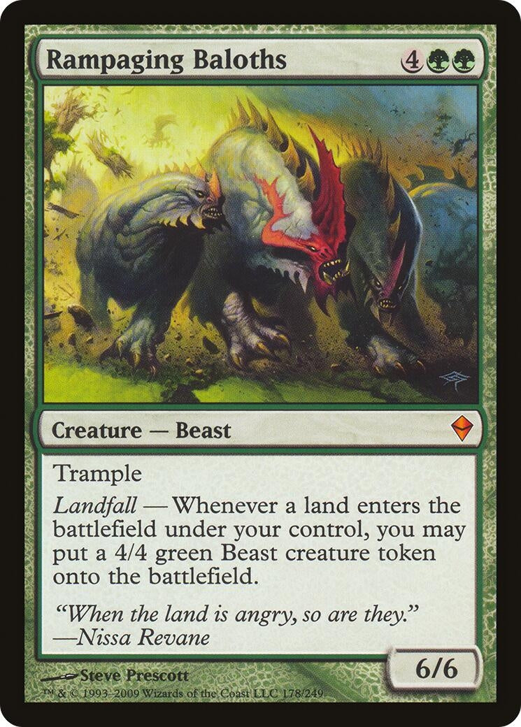 Image for Rampaging Baloths (Zendikar) (178) (OVER) - Magic: The Gathering