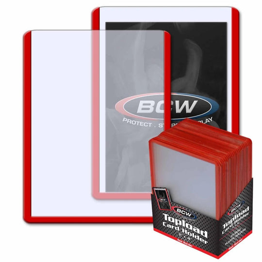Image for 3" x 4" Topload Card Holder - Standard Red Border (25-Count) - Collectible Storage