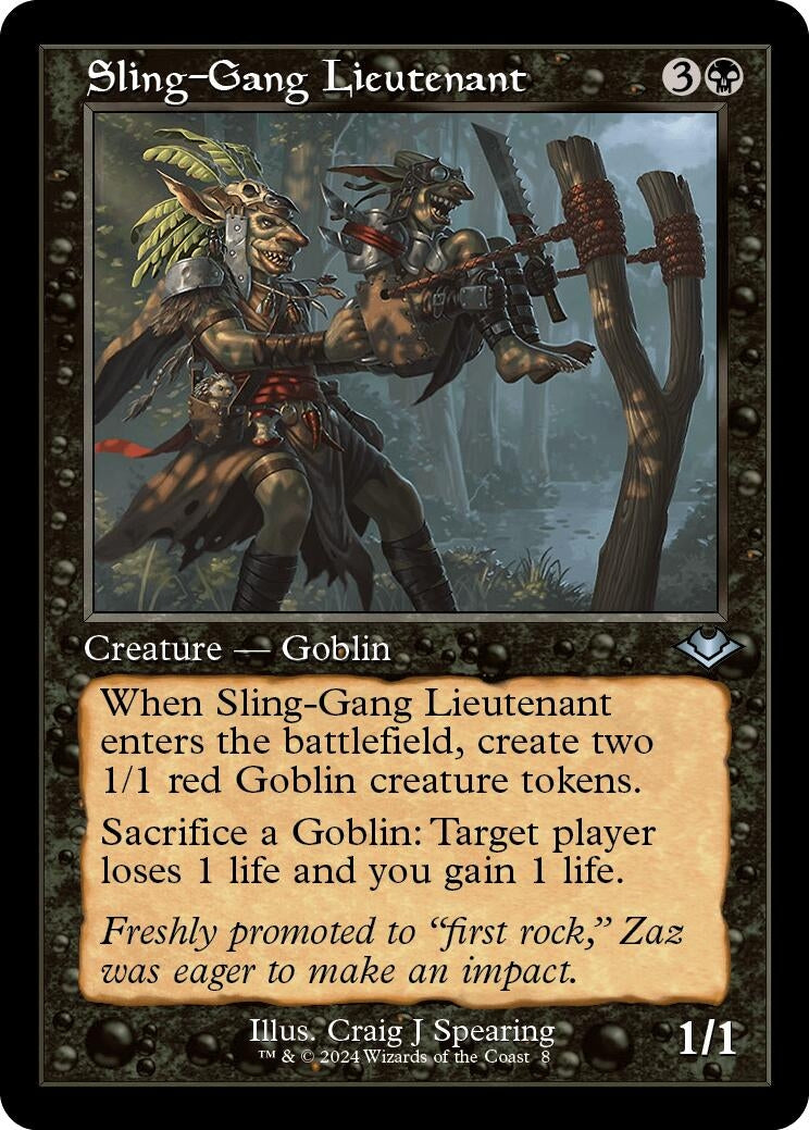Image for Sling-Gang Lieutenant (Retro Frame) (8) - Magic: The Gathering