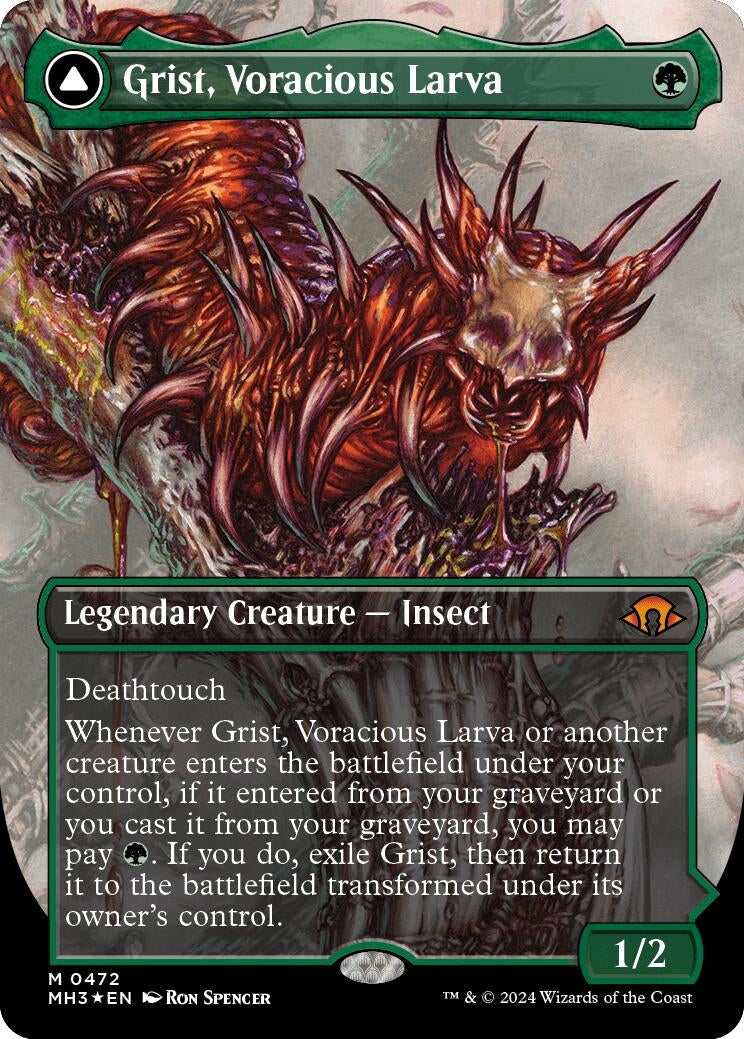 Image for Grist, Voracious Larva (Borderless) (Textured Foil) (472) - Magic: The Gathering
