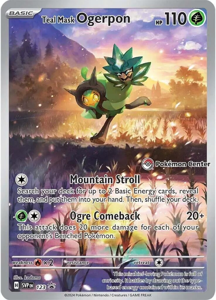 Image for Teal Mask Ogerpon - 123 (Pokemon Center Exclusive) (123) (SVP) - Pokemon