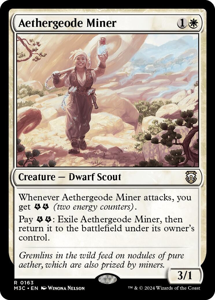 Image for Aethergeode Miner (Ripple Foil) (163) - Magic: The Gathering