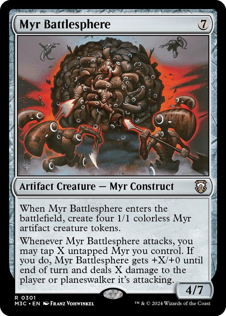Image for Myr Battlesphere (Ripple Foil) (301) - Magic: The Gathering