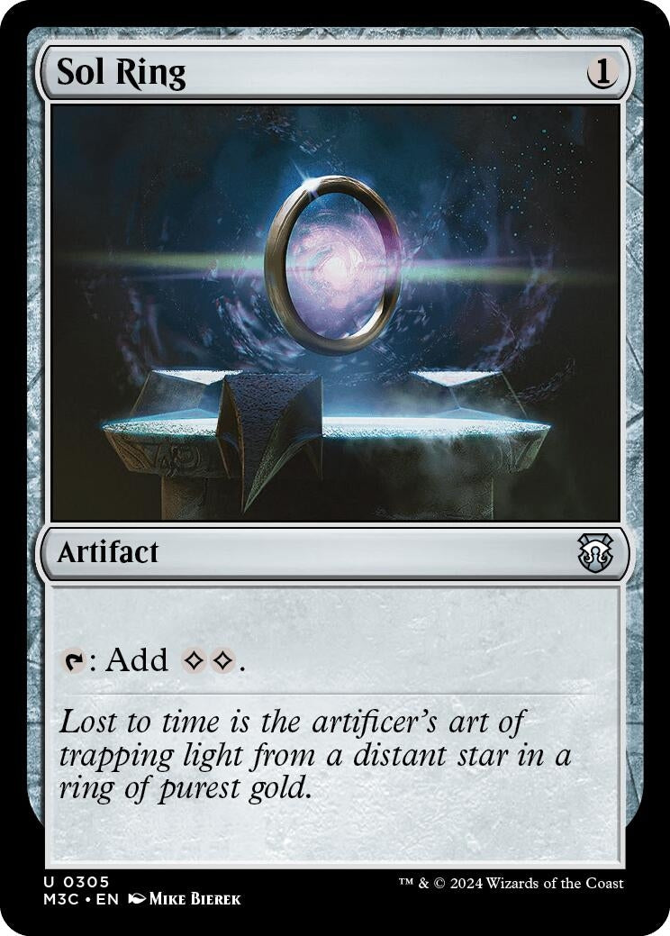 Image for Sol Ring (Ripple Foil) (305) (M3C) - Magic: The Gathering