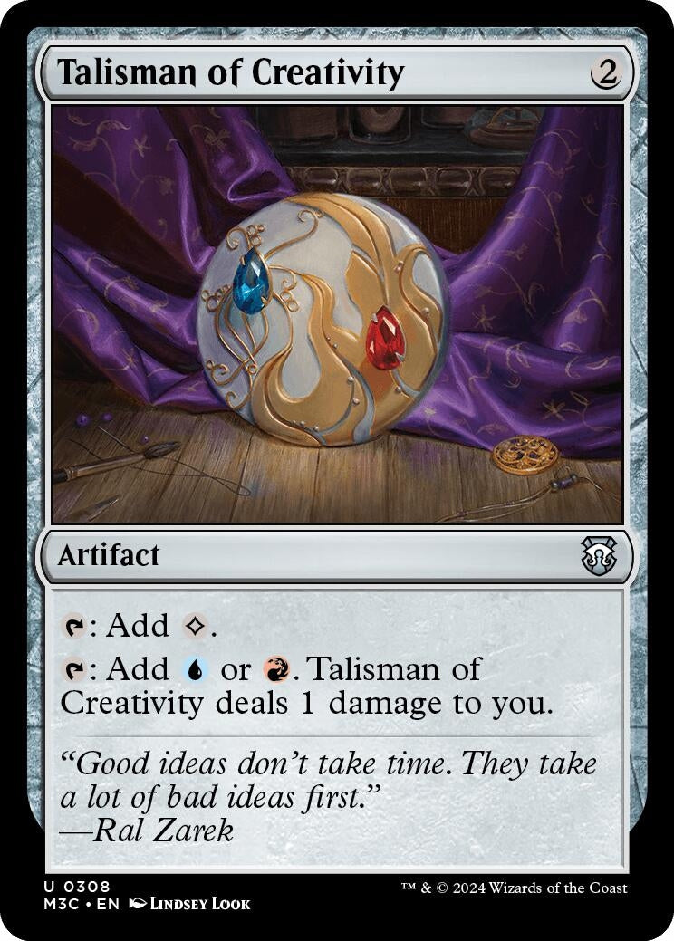 Image for Talisman of Creativity (Ripple Foil) (308) - Magic: The Gathering