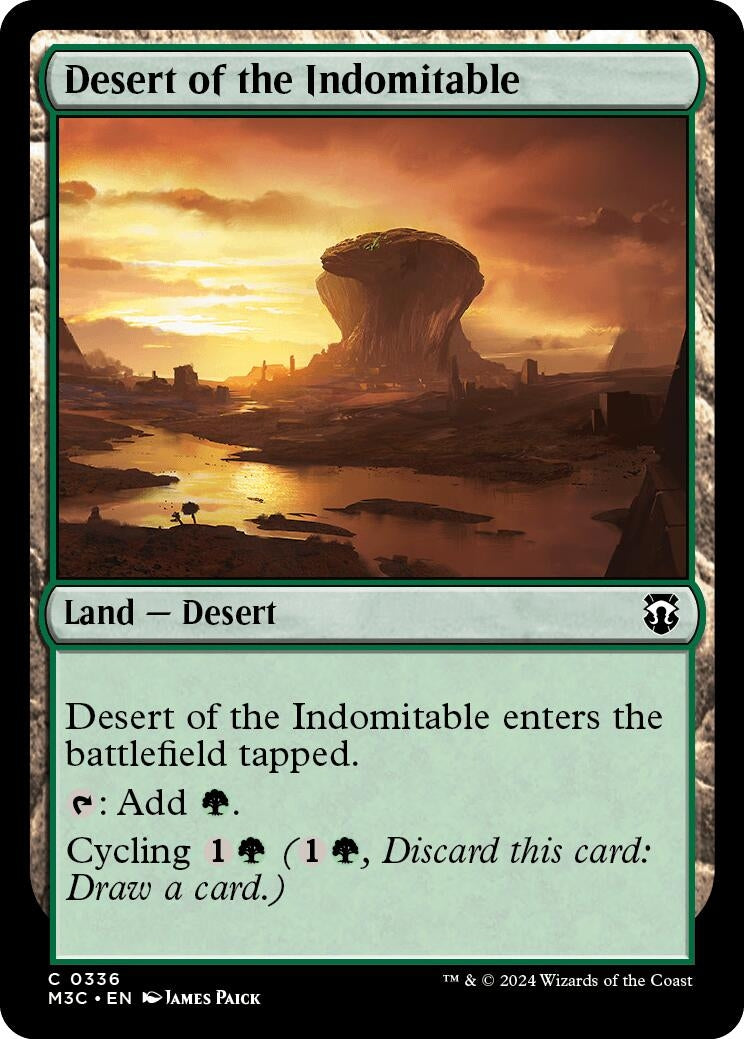 Image for Desert of the Indomitable (336) (M3C) - Magic: The Gathering