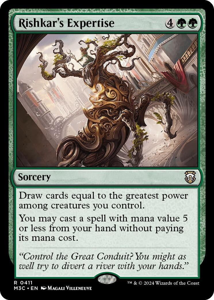 Image for Rishkar's Expertise (Ripple Foil) (411) (M3C) - Magic: The Gathering