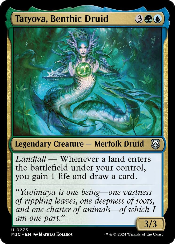 Image for Tatyova, Benthic Druid (Ripple Foil) (273) (M3C) - Magic: The Gathering