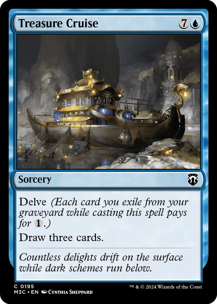 Image for Treasure Cruise (Ripple Foil) (195) (M3C) - Magic: The Gathering