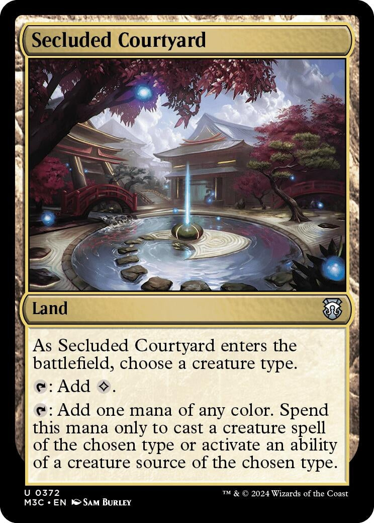 Image for Secluded Courtyard (Ripple Foil) (372) - Magic: The Gathering
