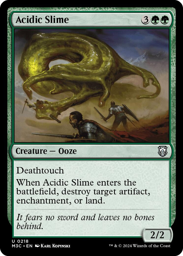 Image for Acidic Slime (Ripple Foil) (218) (M3C) - Magic: The Gathering