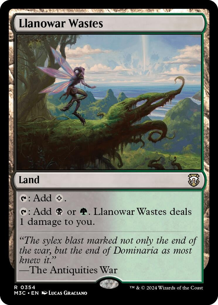 Image for Llanowar Wastes (Ripple Foil) (354) (M3C) - Magic: The Gathering