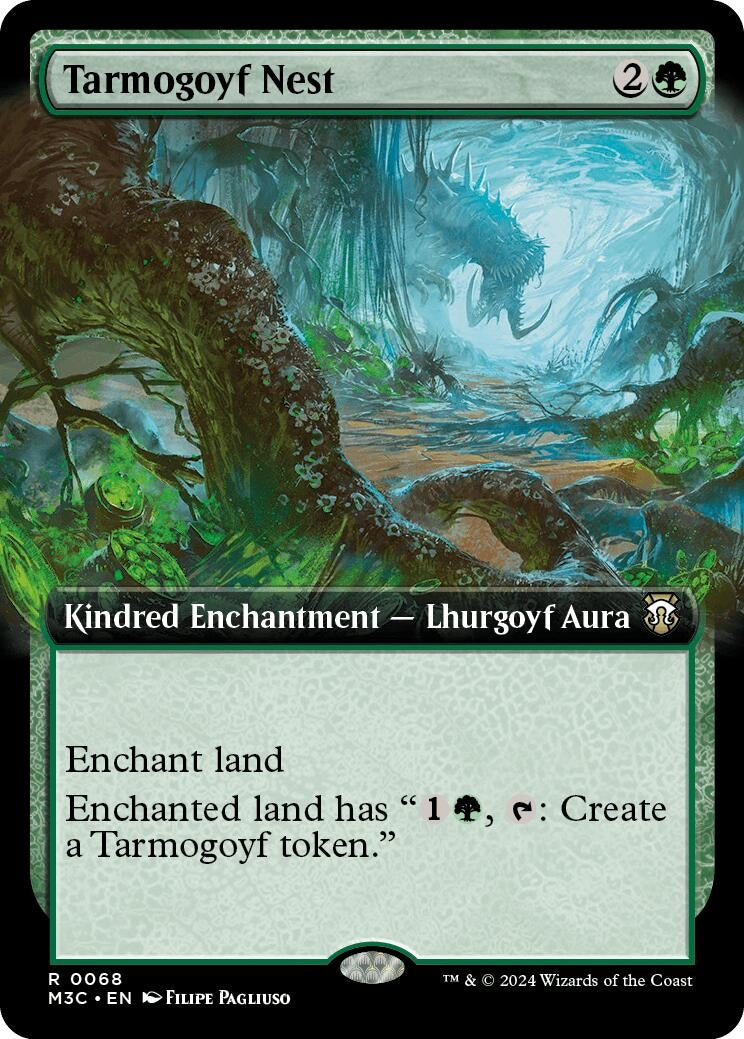 Image for Tarmogoyf Nest (Extended Art) (Ripple Foil) (68) (M3C) - Magic: The Gathering