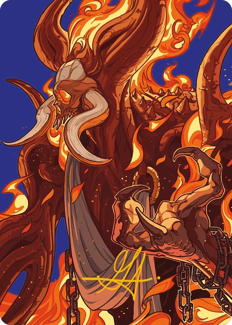 Image for Phlage, Titan of Fire's Fury Art Card (Gold-Stamped Signature) (50) - Magic: The Gathering