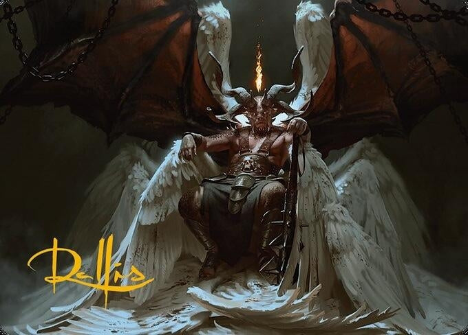 Image for Shilgengar, Sire of Famine Art Card (Gold-Stamped Signature) (4) (ASMH3) - Magic: The Gathering