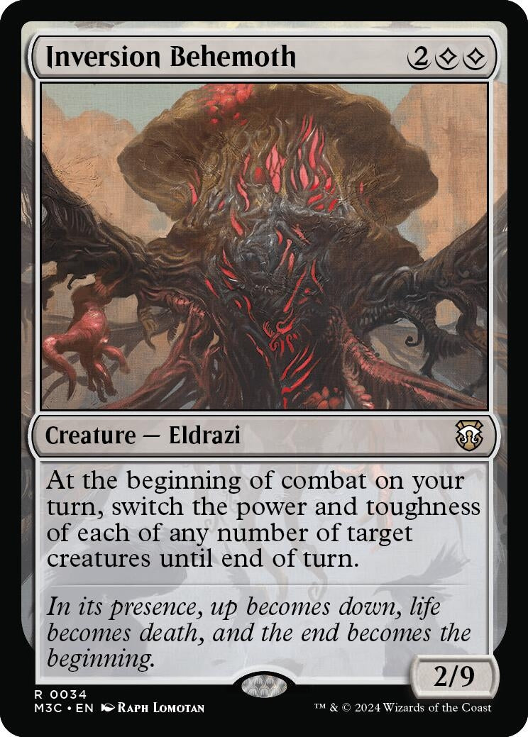 Image for Inversion Behemoth (Ripple Foil) (34) (M3C) - Magic: The Gathering