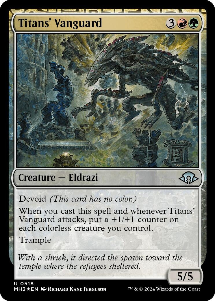 Image for Titans' Vanguard (Ripple Foil) (518) - Magic: The Gathering
