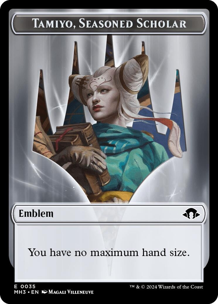 Image for Emblem - Tamiyo, Seasoned Scholar // Energy Reserve Double-Sided Token (35 // 36) - Magic: The Gathering
