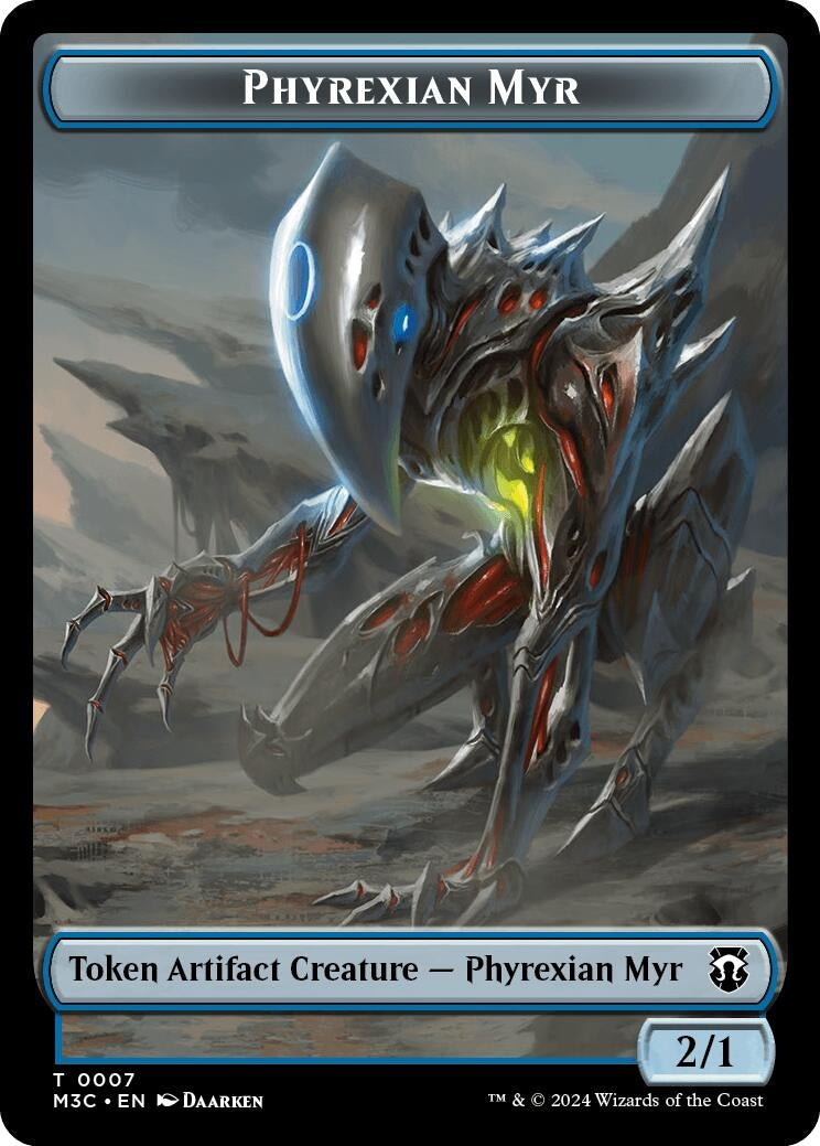 Image for Phyrexian Myr (Ripple Foil) // Servo Double-Sided Token (7 // 33) (M3C) - Magic: The Gathering